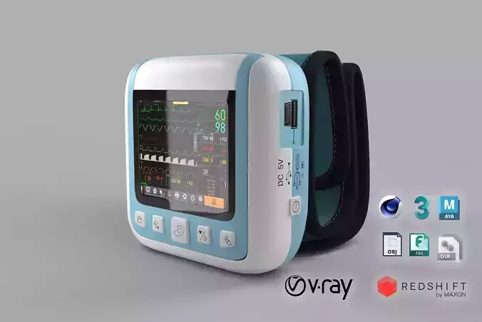 WRIST PATIENT MONITOR 3D model