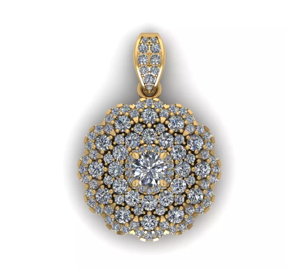 Diamond Gold Pendant CG03 3D print model