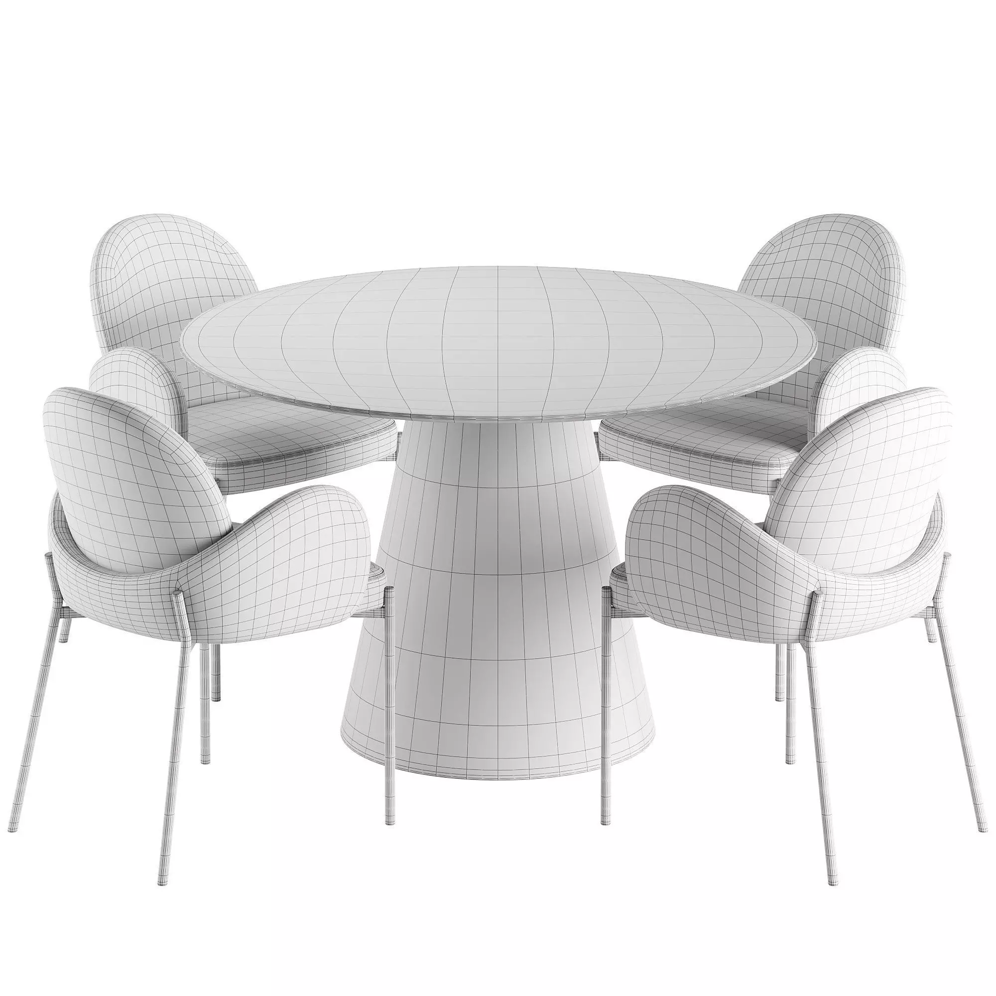 Macy Dining Chair and Lori Table 3D model_5