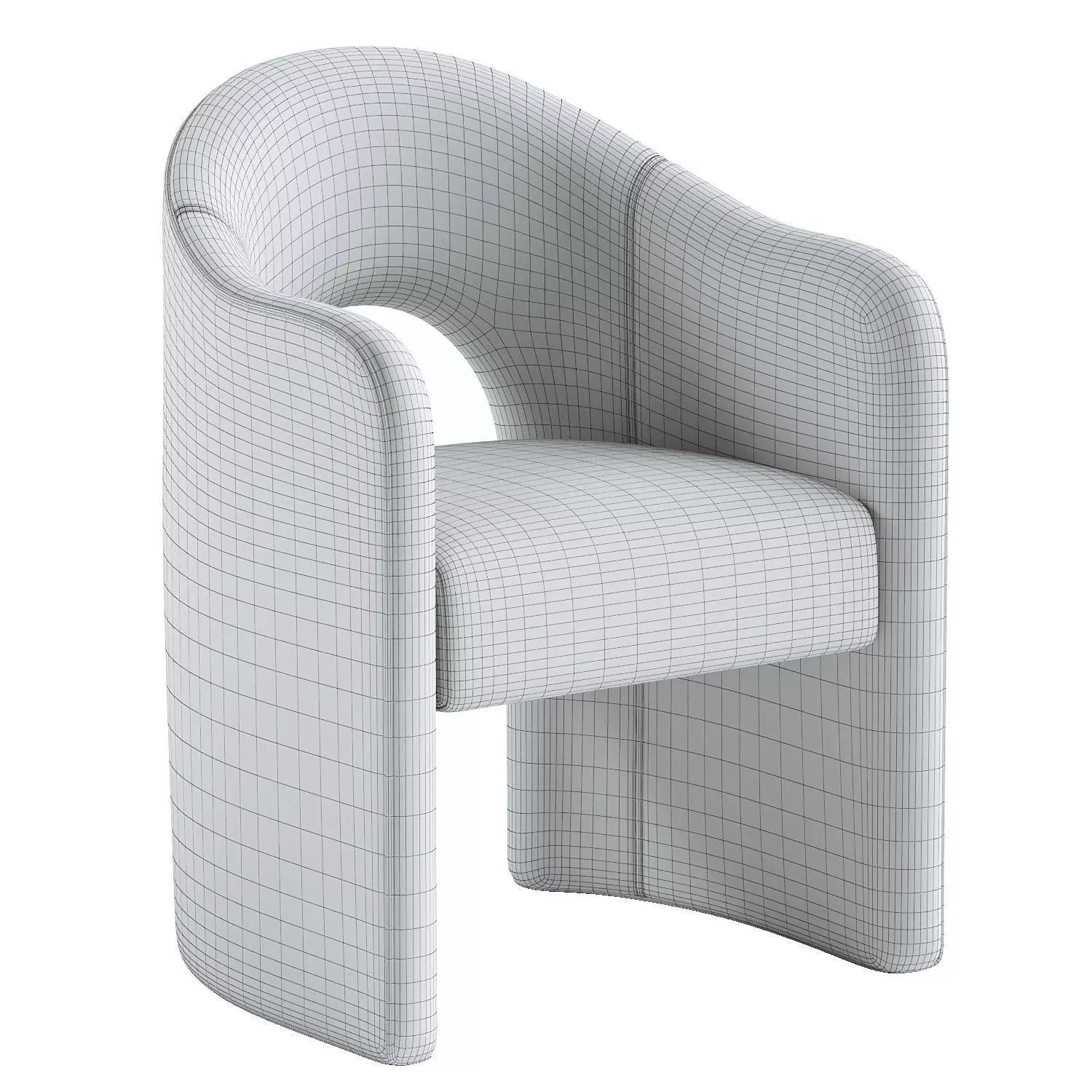 Anaya Dining Armchair 3D model_6