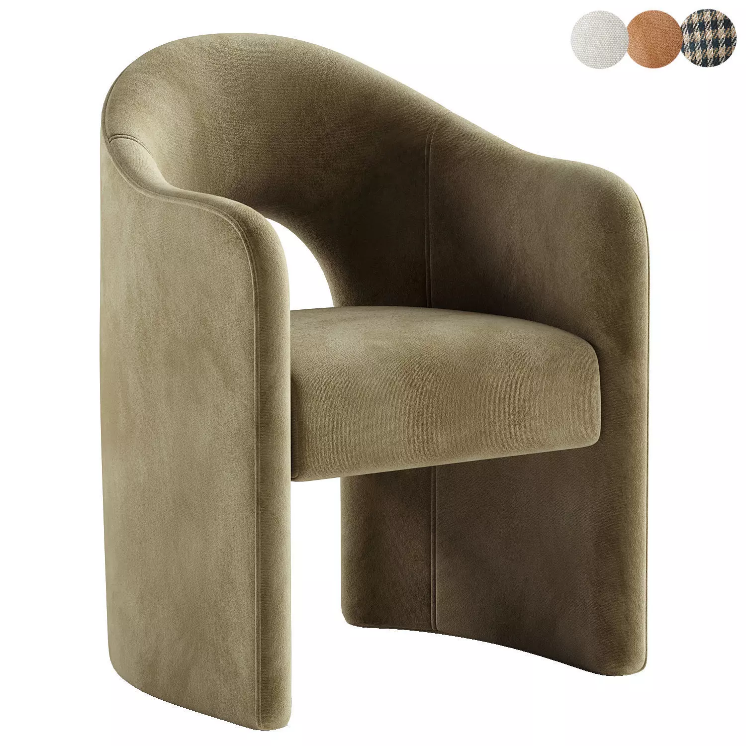 Anaya Dining Armchair 3D model_10