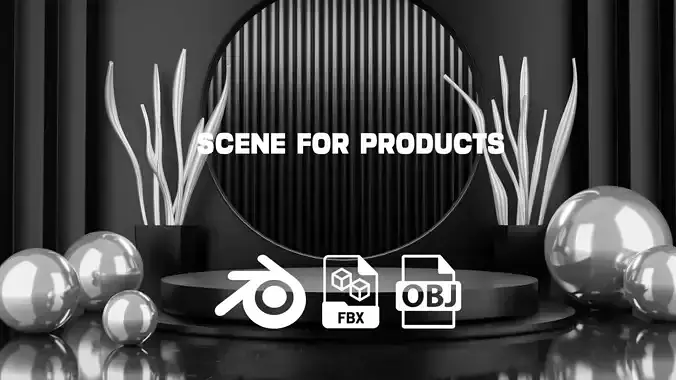 Scene for products 3D model