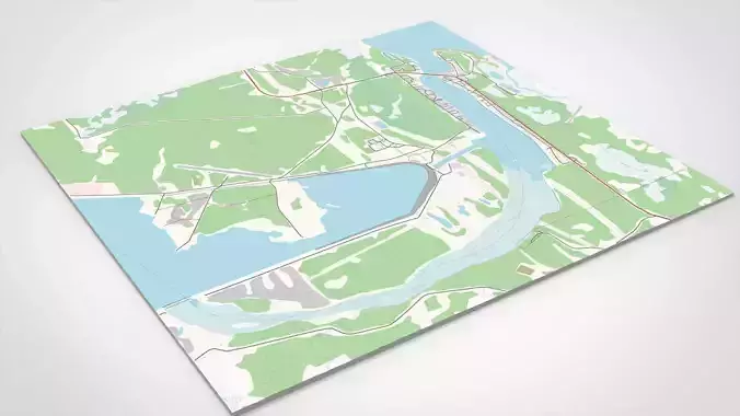 Cityscsape Grand Rapids Manitoba Canada 3D model