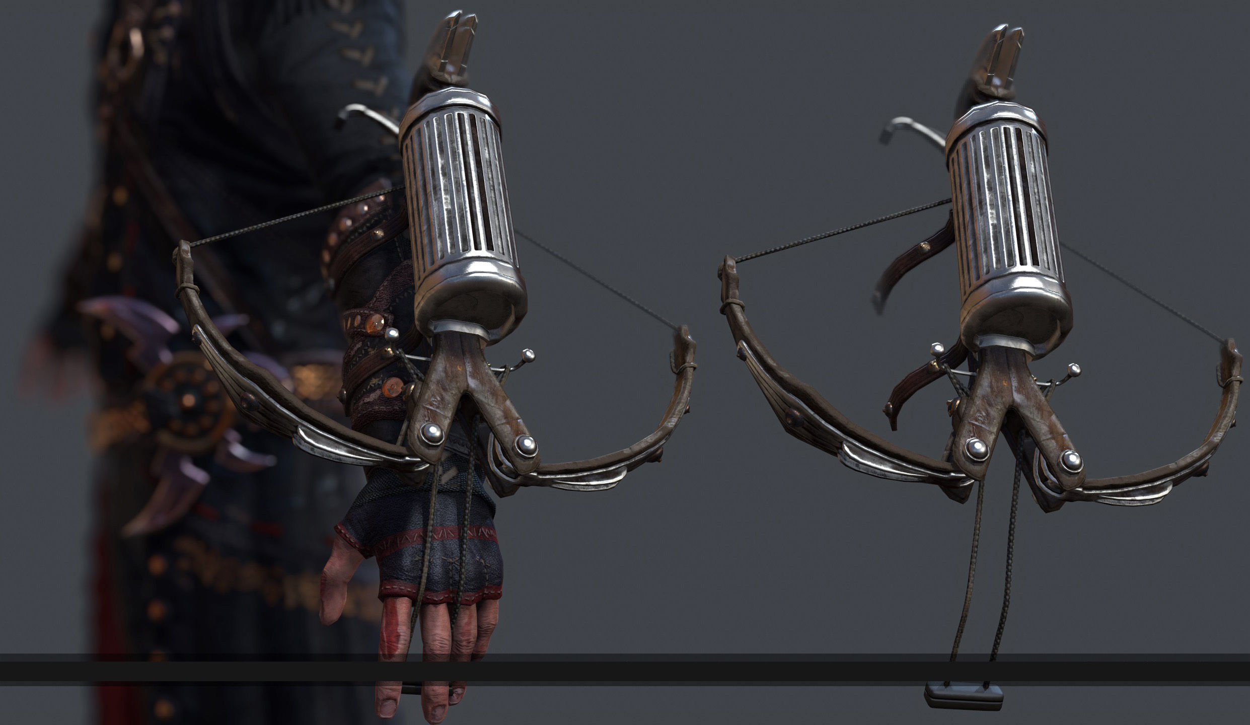 wolf man 2 -  NEW version -  Rigged Low-poly 3D model_3