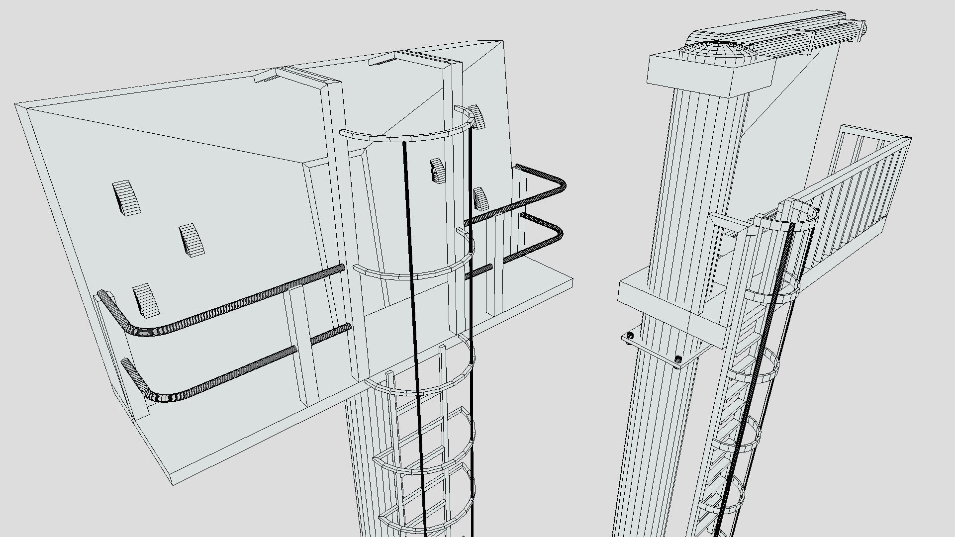 Motorway Signs Low-poly 3D model_8