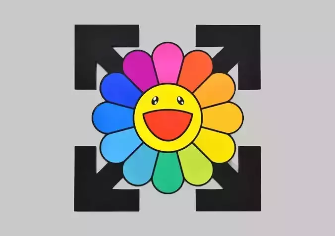Off White Takashi Murakami Flower toy 3D print model