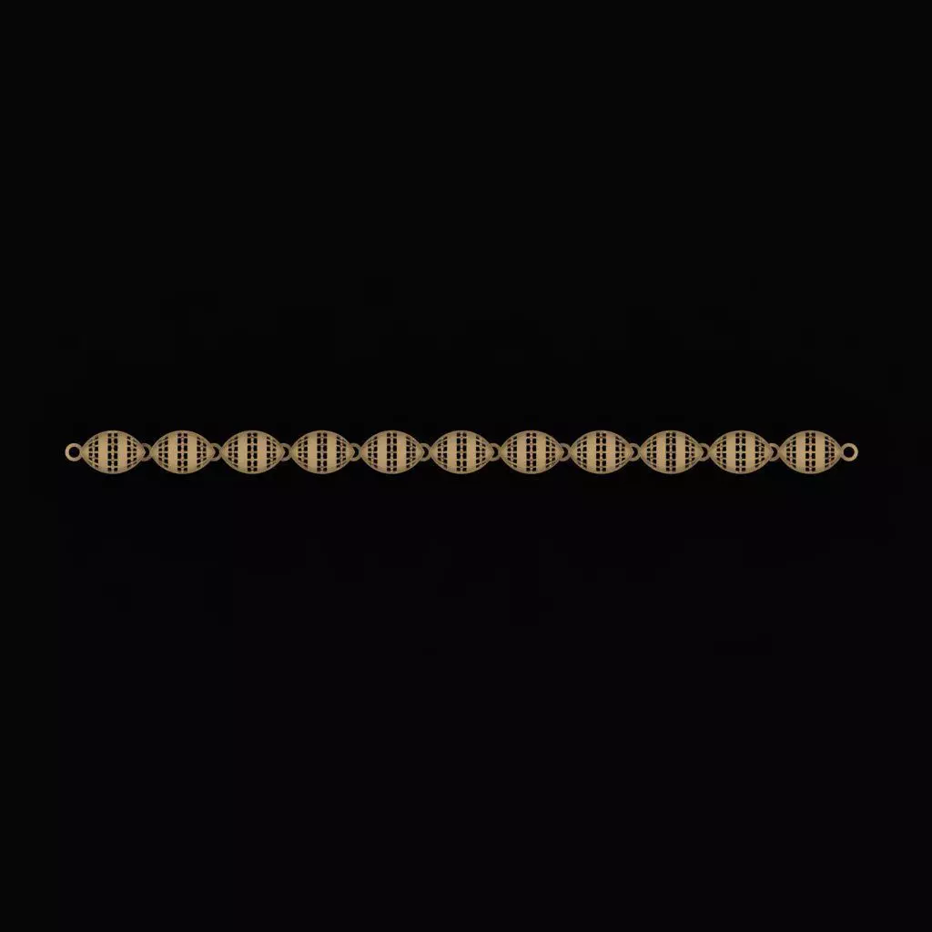 Arabic Chain Bracelet 3D print model_1