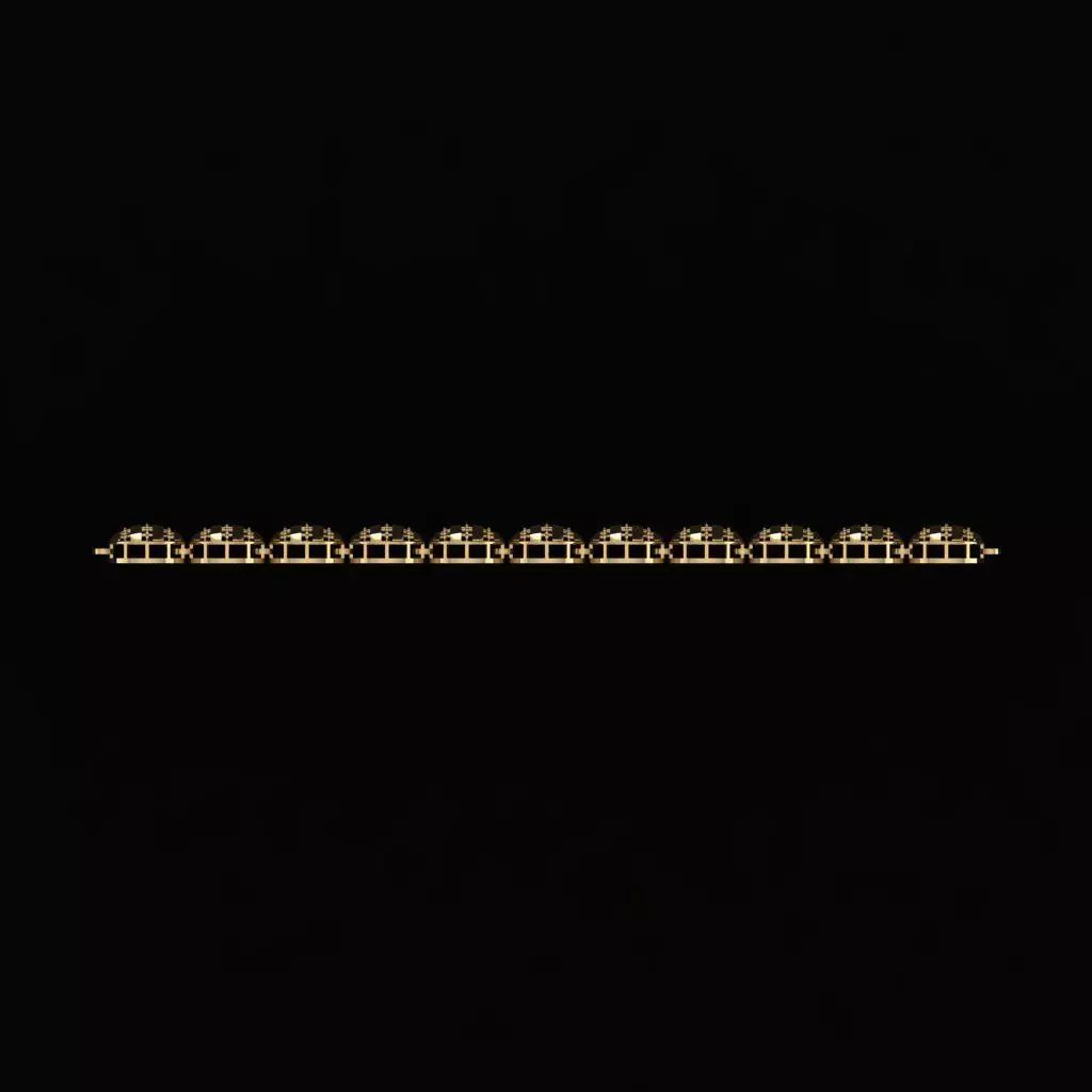 Arabic Chain Bracelet 3D print model_3