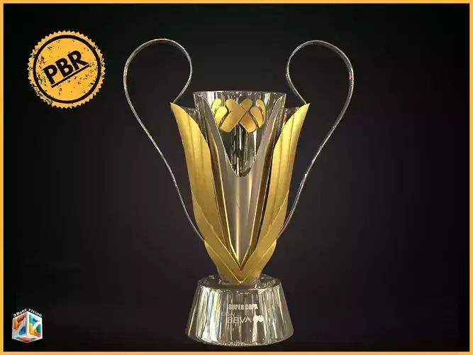 Supercopa de la Liga MX football Trophy Award 3D model