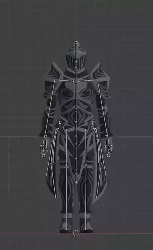 Black Knight Low-poly 3D model