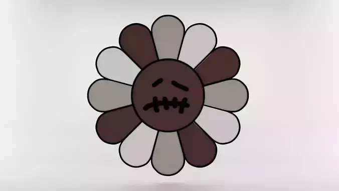 Travis Scott x Takashi Murakami Flower toy 3D print model