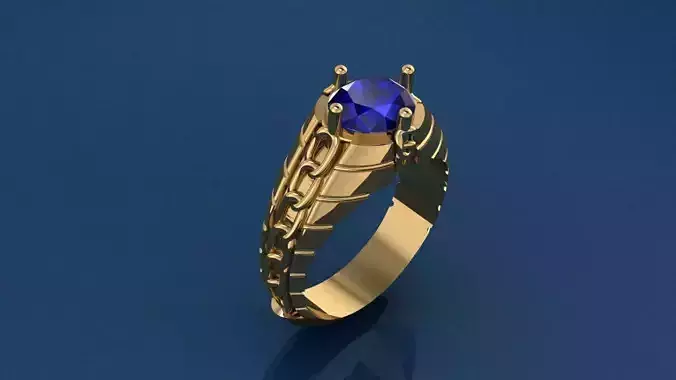 Chain Ring Jewelry - for men 3D print model