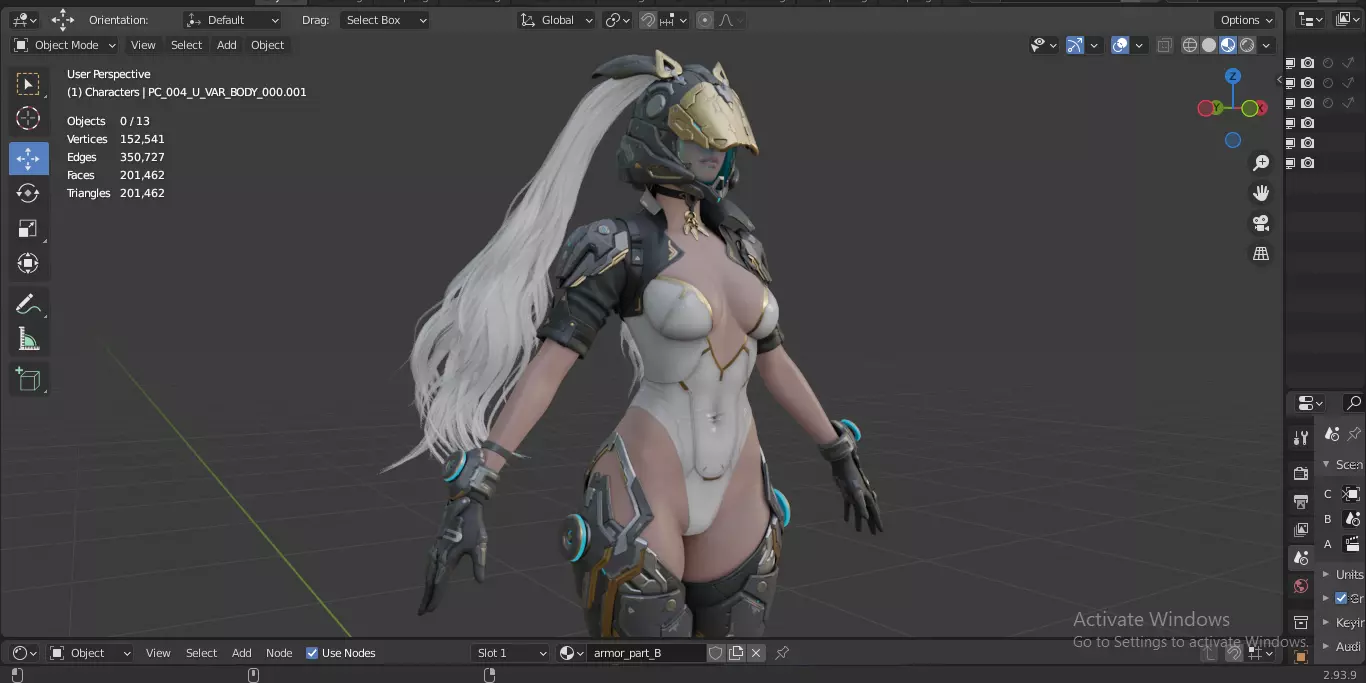 The First Descendant Bunny  Fan Art Skin 1 3D model_6