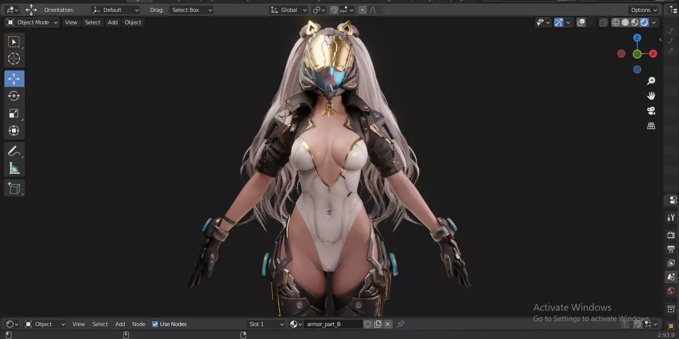 The First Descendant Bunny  Fan Art Skin 1 3D model_9