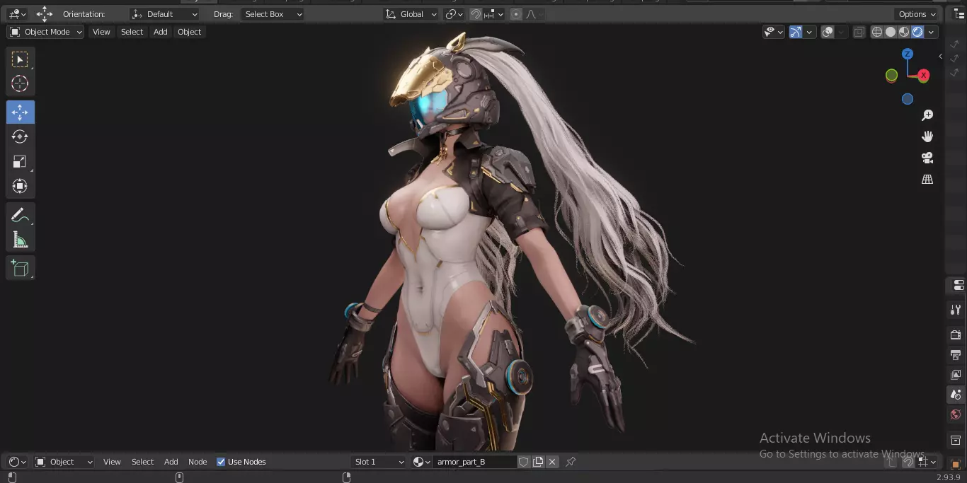 The First Descendant Bunny  Fan Art Skin 1 3D model_11