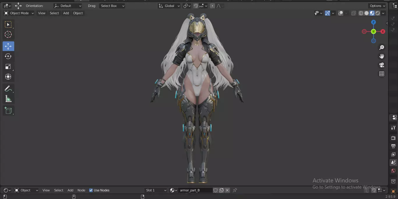 The First Descendant Bunny  Fan Art Skin 1 3D model_14