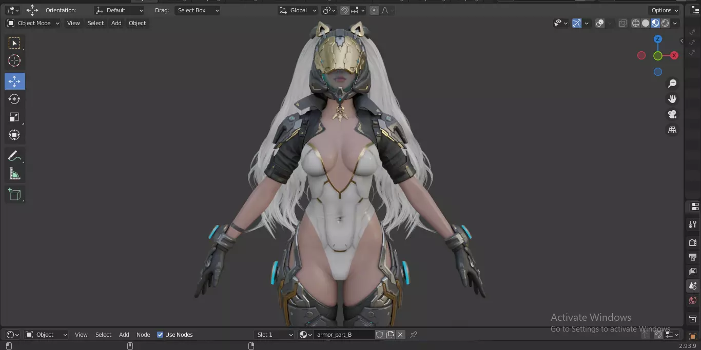 The First Descendant Bunny  Fan Art Skin 1 3D model_8