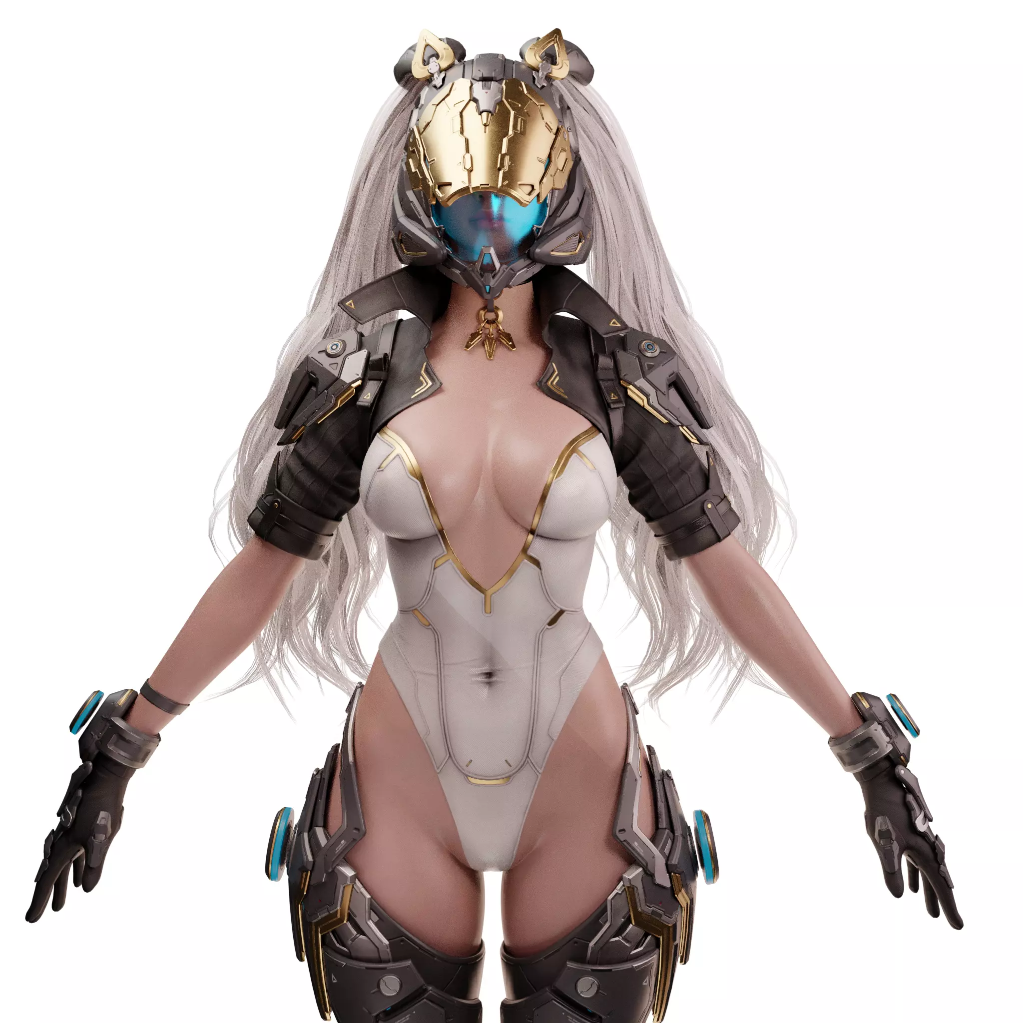 The First Descendant Bunny  Fan Art Skin 1 3D model_4