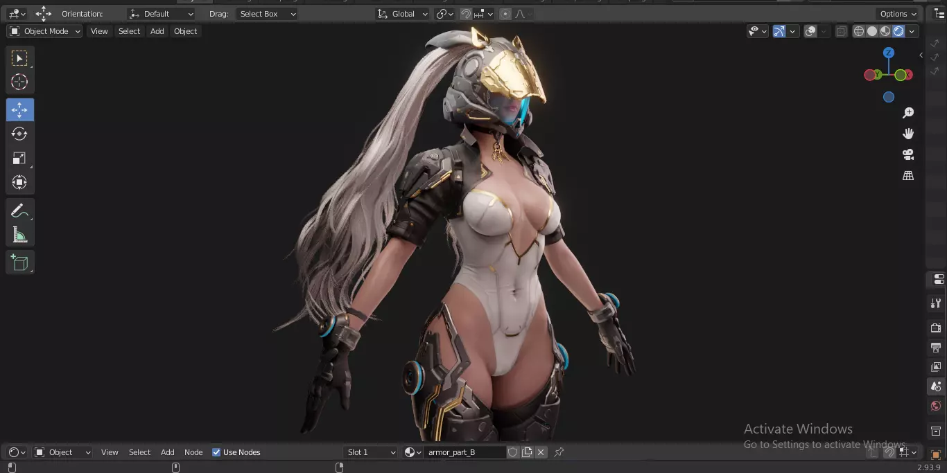 The First Descendant Bunny  Fan Art Skin 1 3D model_7