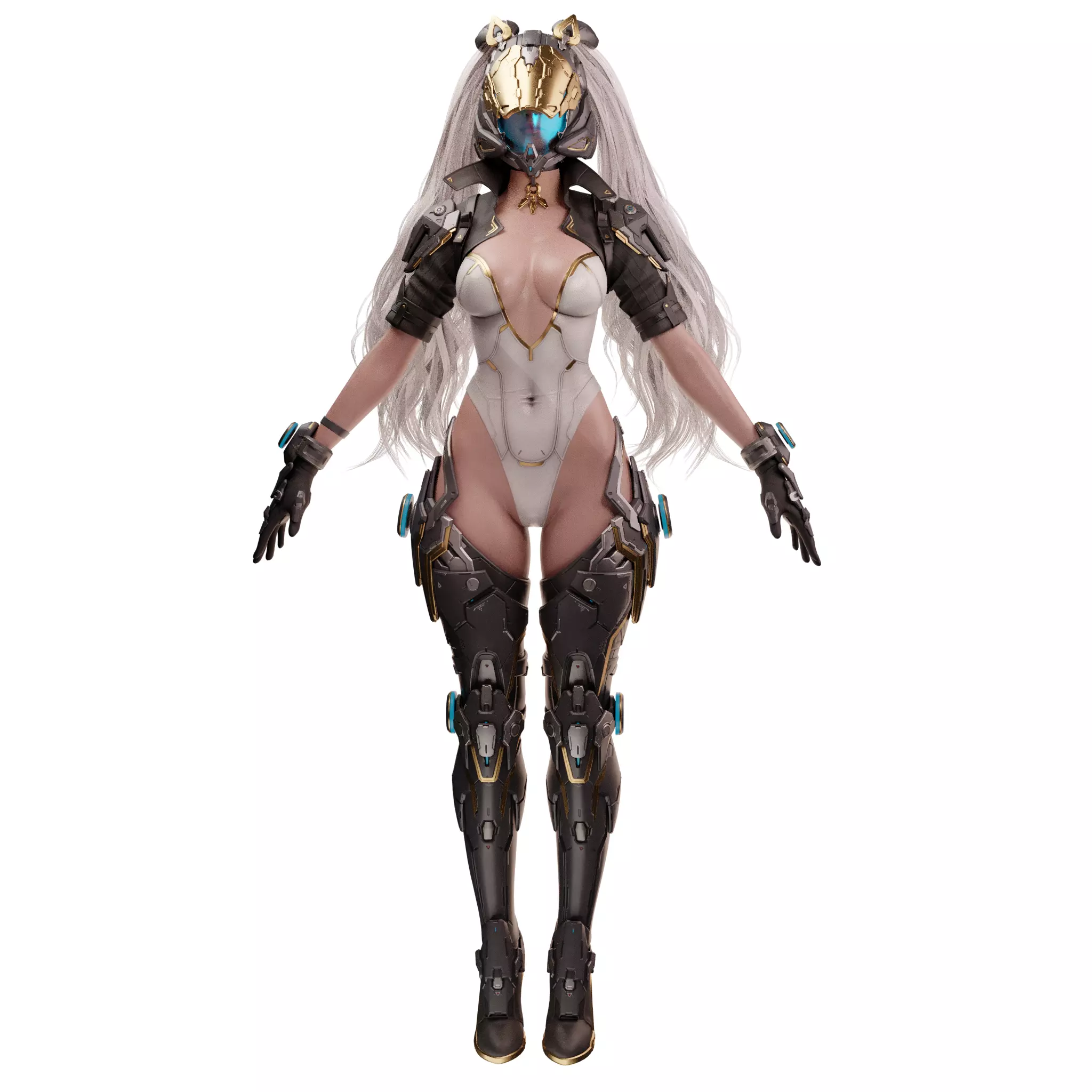 The First Descendant Bunny  Fan Art Skin 1 3D model_2