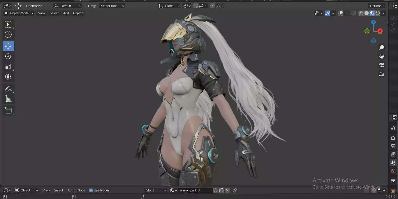 The First Descendant Bunny  Fan Art Skin 1 3D model_10