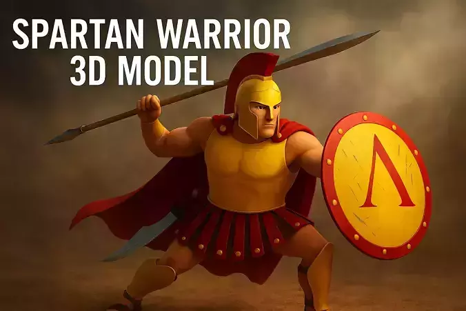 Spartan Warrior 3D Character