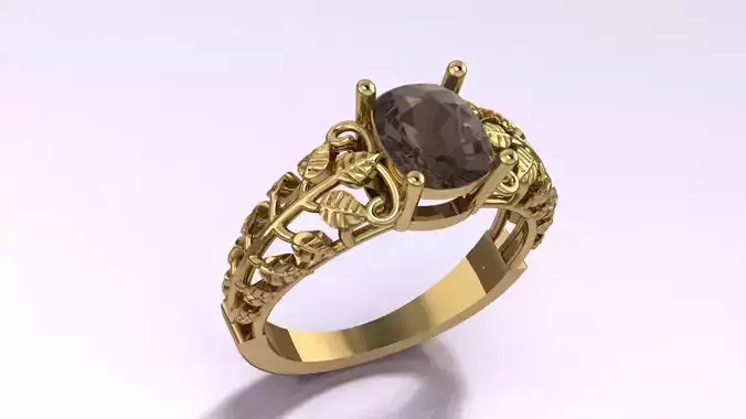 Statement Ring Jewelry model -  for women   3D print model