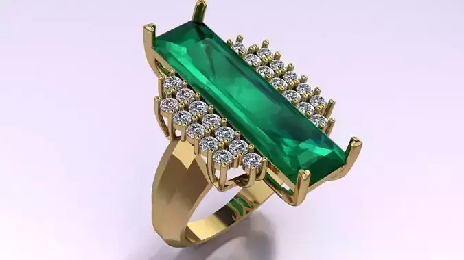 Statement Ring Jewelry model - for women  3D print model