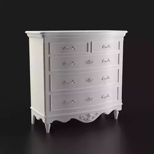 Antique-Style Chest of 5 Drawers