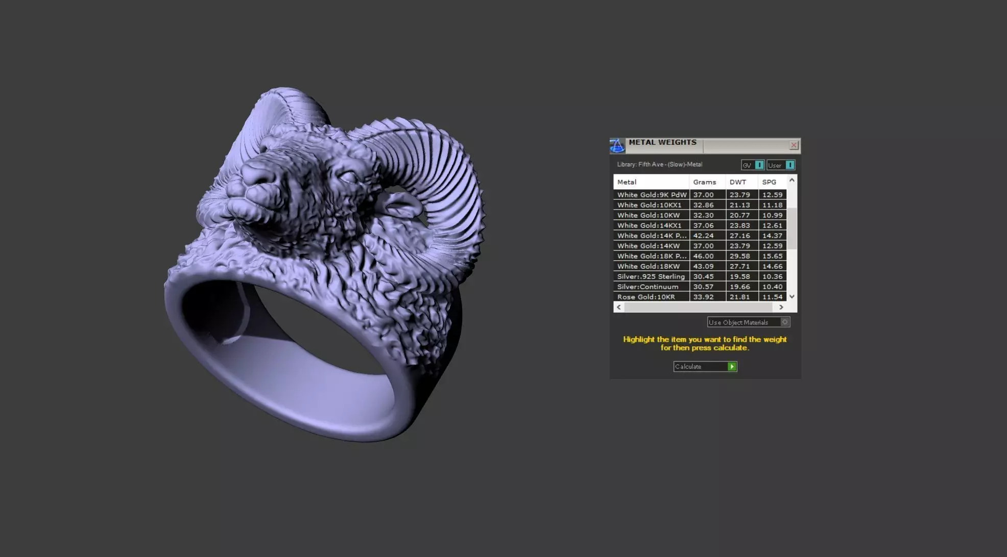 Ram Head Ring 3D print model_9