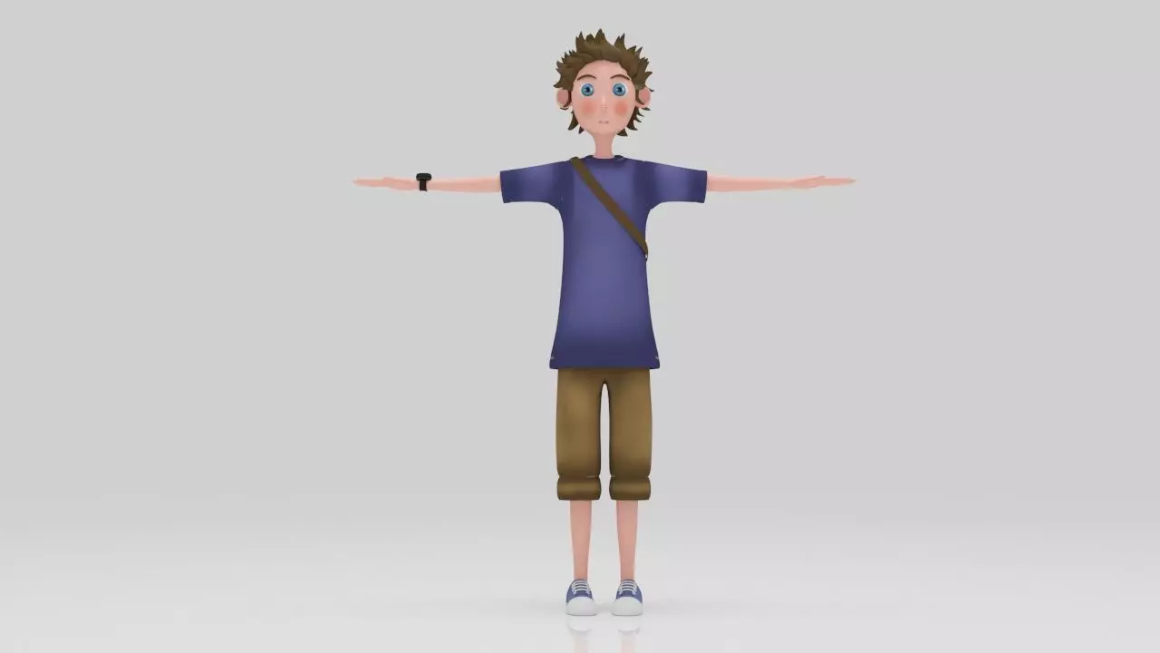 Character Rio Rigged  Low-poly 3D model_1
