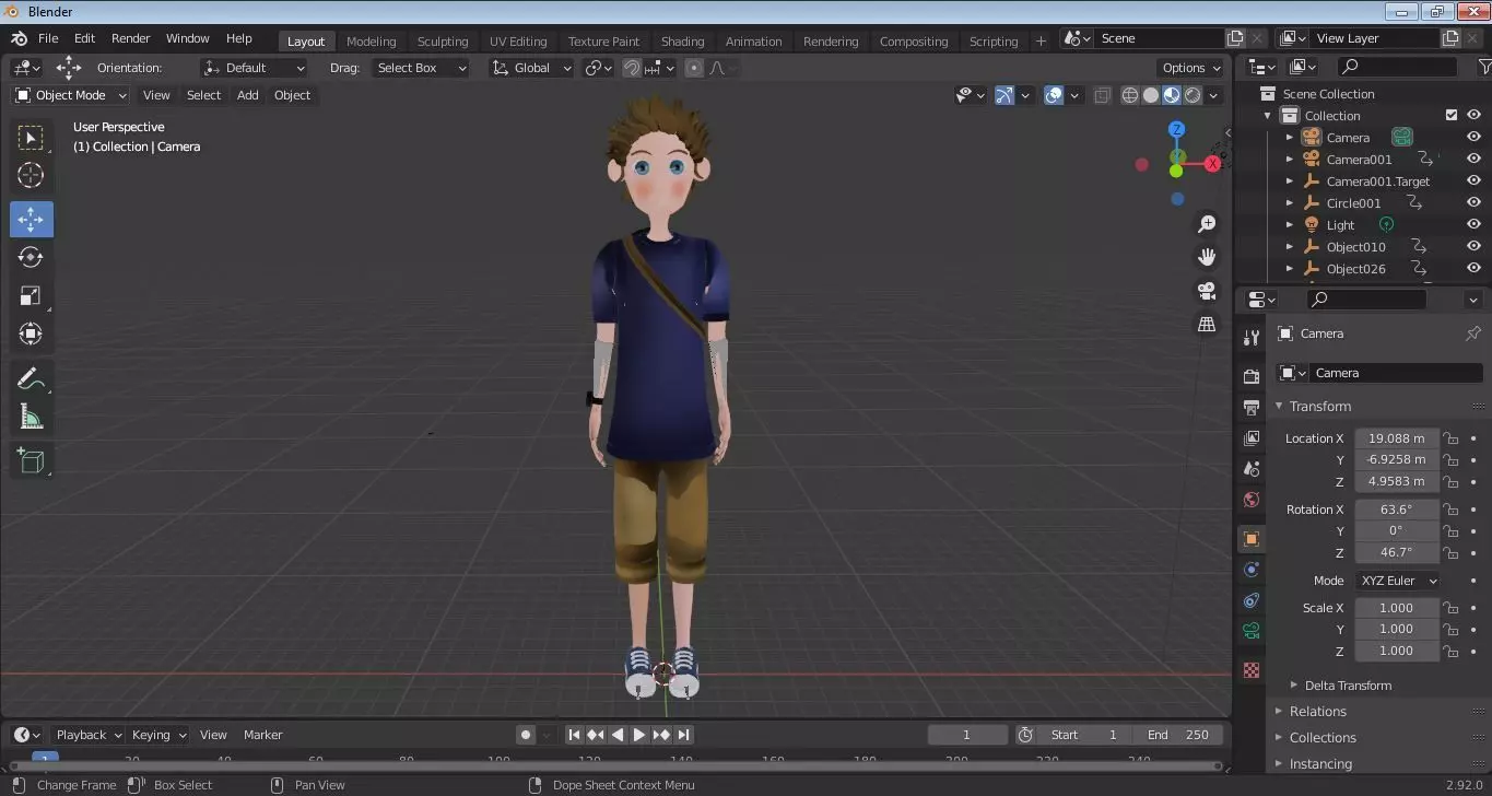 Character Rio Rigged  Low-poly 3D model_14
