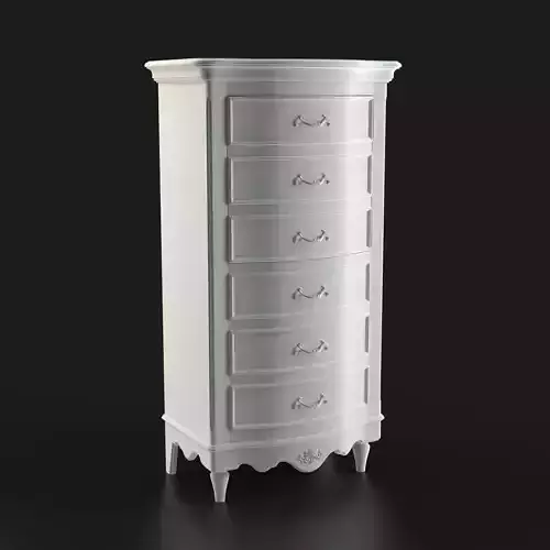 Antique-Style Chest of 6 Drawers