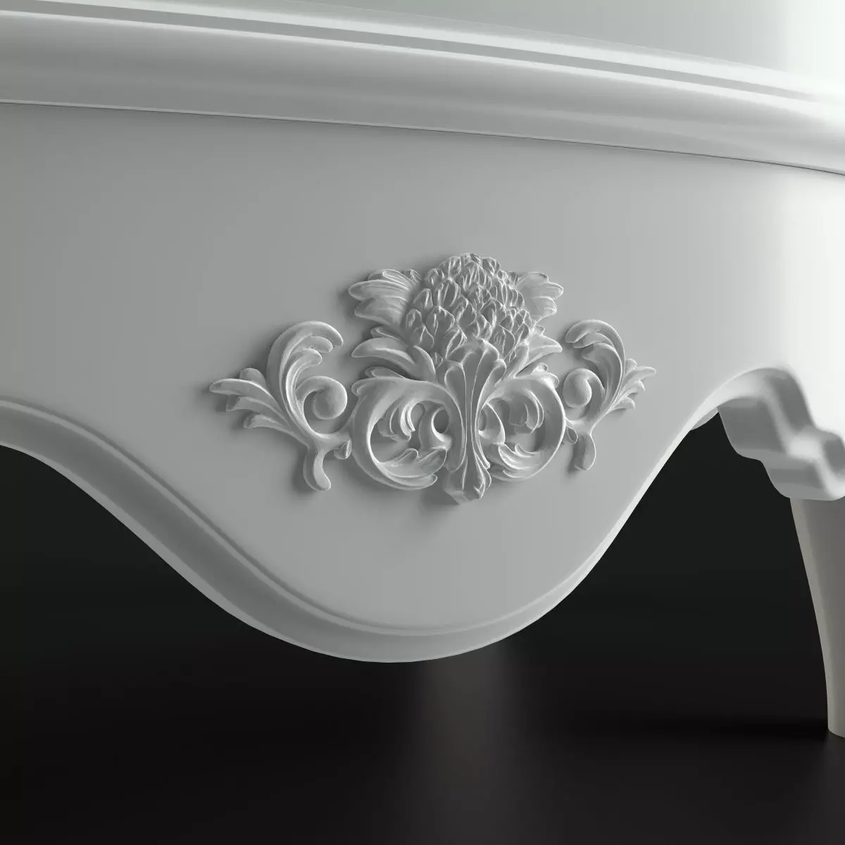 Antique-Style Chest of 6 Drawers 3D model_5