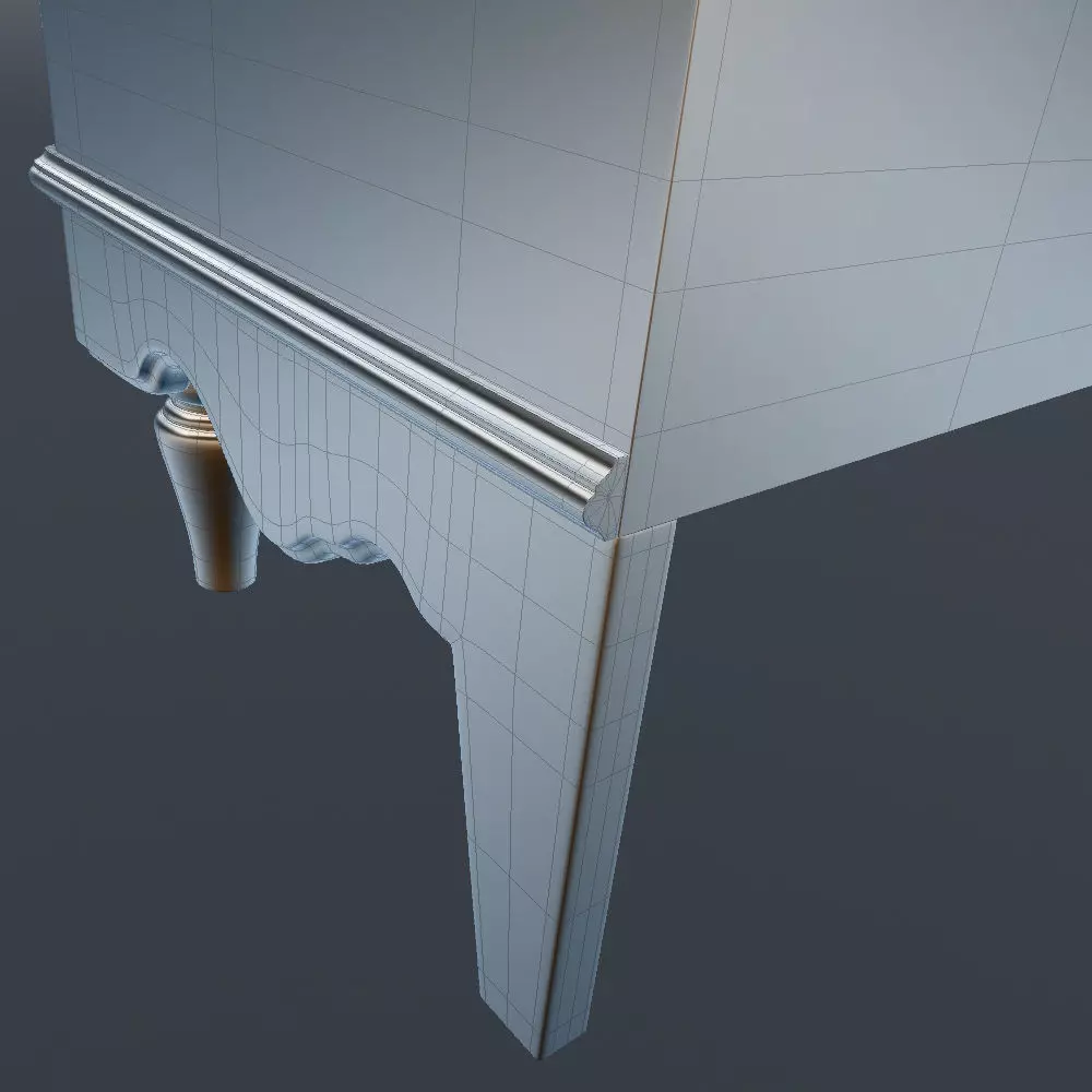 Antique-Style Chest of 6 Drawers 3D model_21