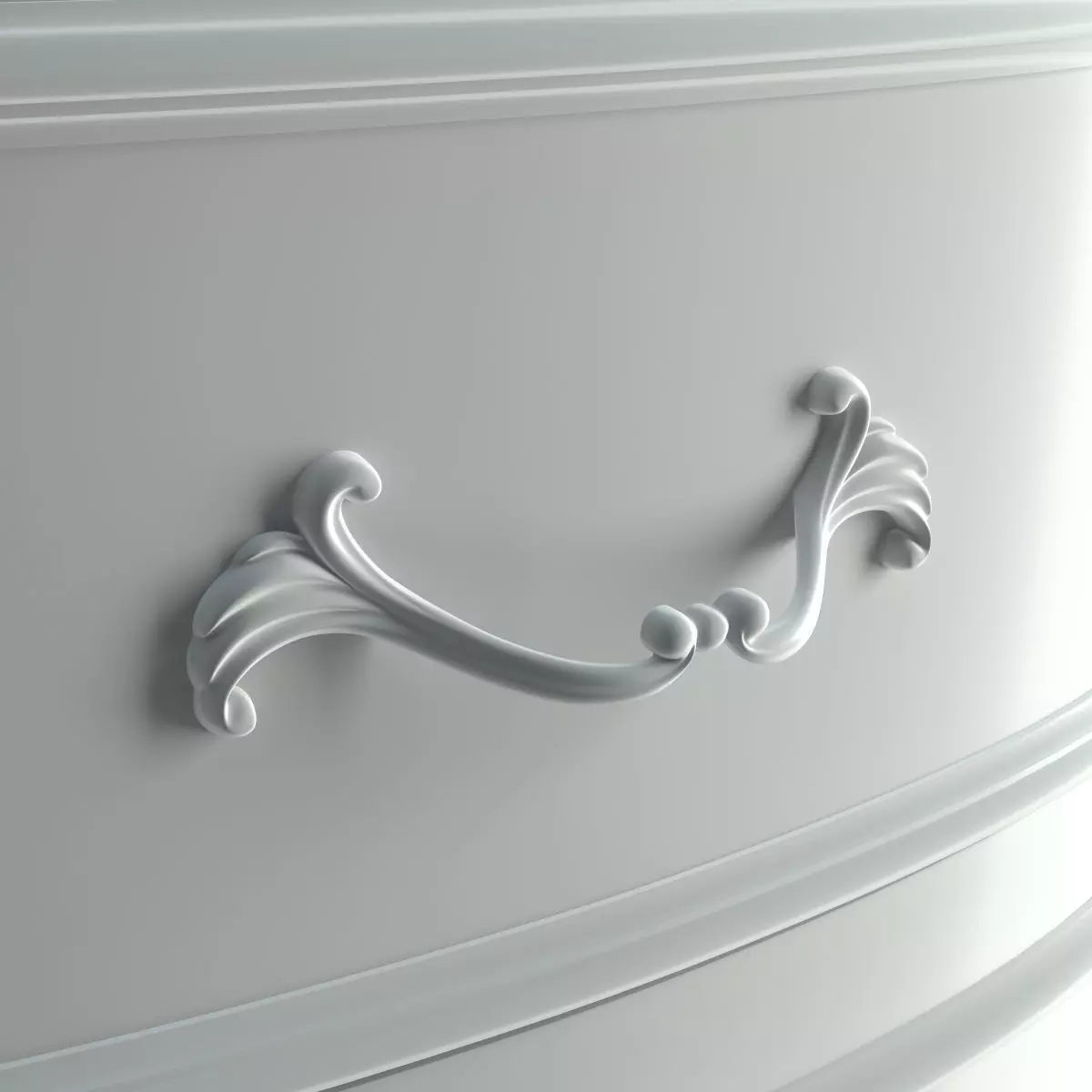 Antique-Style Chest of 6 Drawers 3D model_3