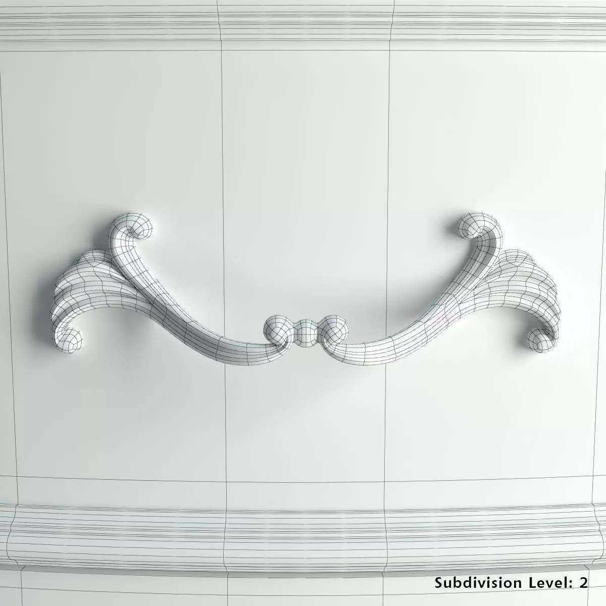 Antique-Style Chest of 6 Drawers 3D model_13