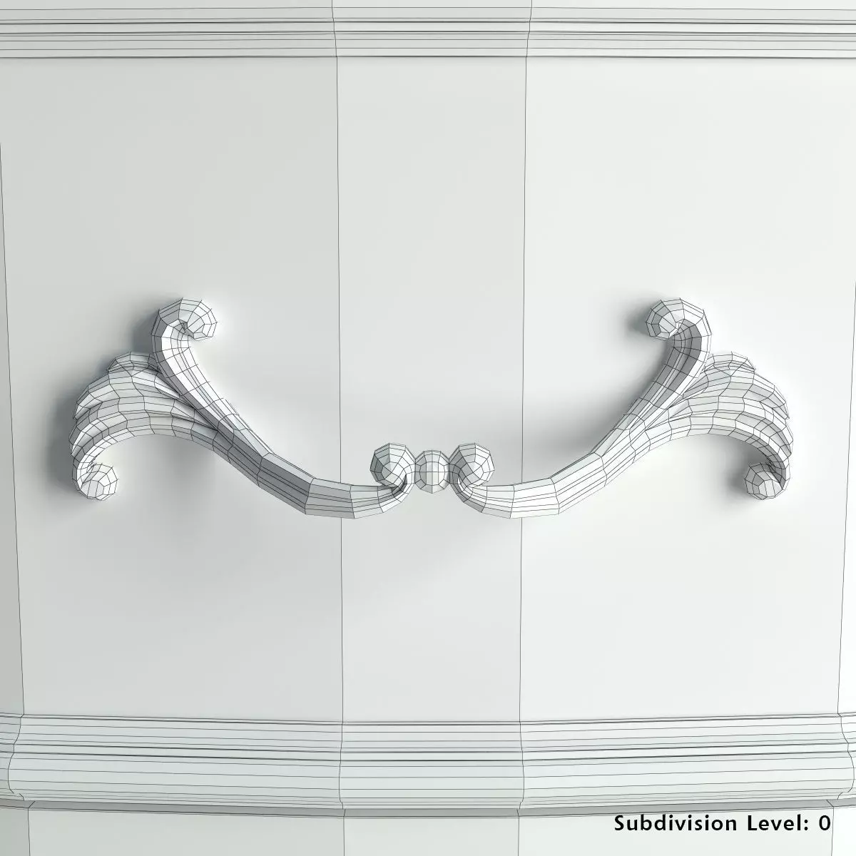 Antique-Style Chest of 6 Drawers 3D model_14