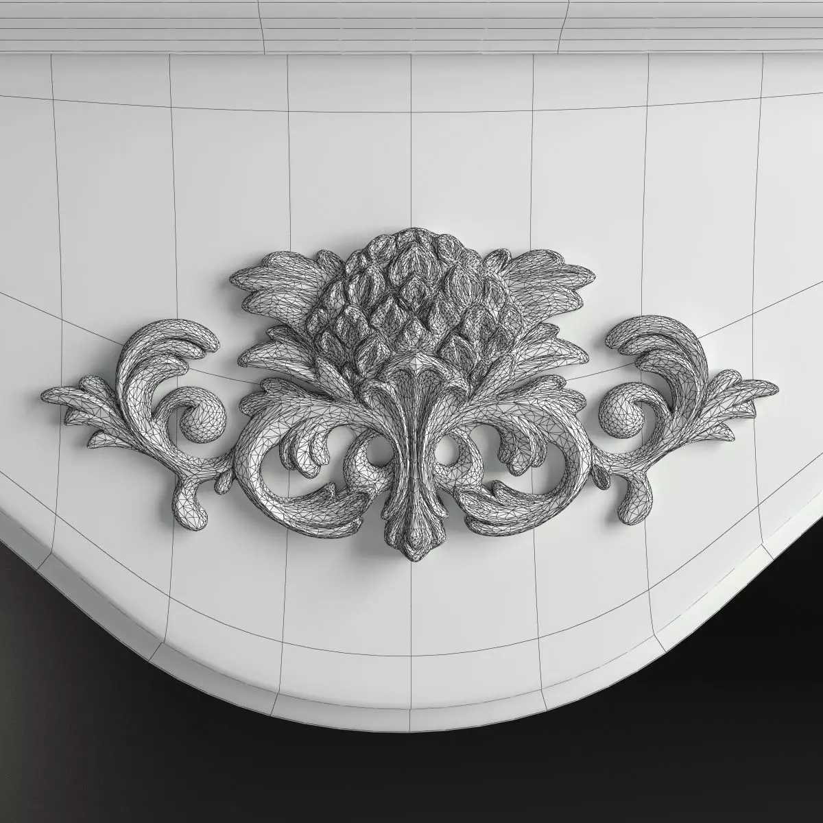 Antique-Style Chest of 6 Drawers 3D model_15