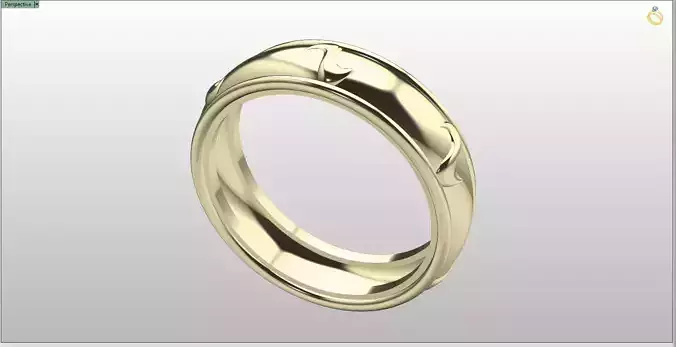 Elegant Crescent Moon Engraved Ring File Item 3