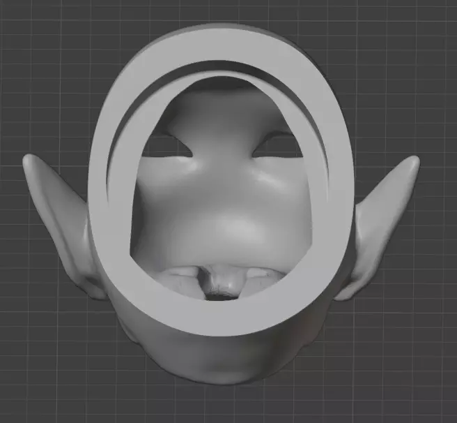 3d model elf Man head with vertical ears bjd printing STL OBJ 3D print model_4