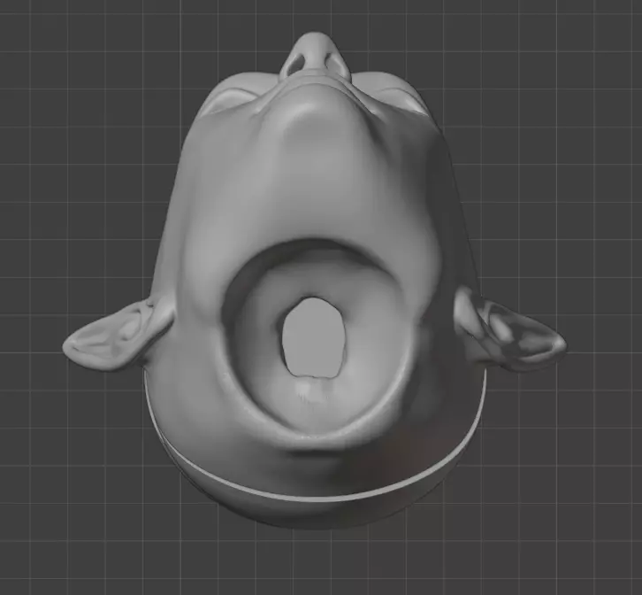 3d model elf Man head with vertical ears bjd printing STL OBJ 3D print model_6