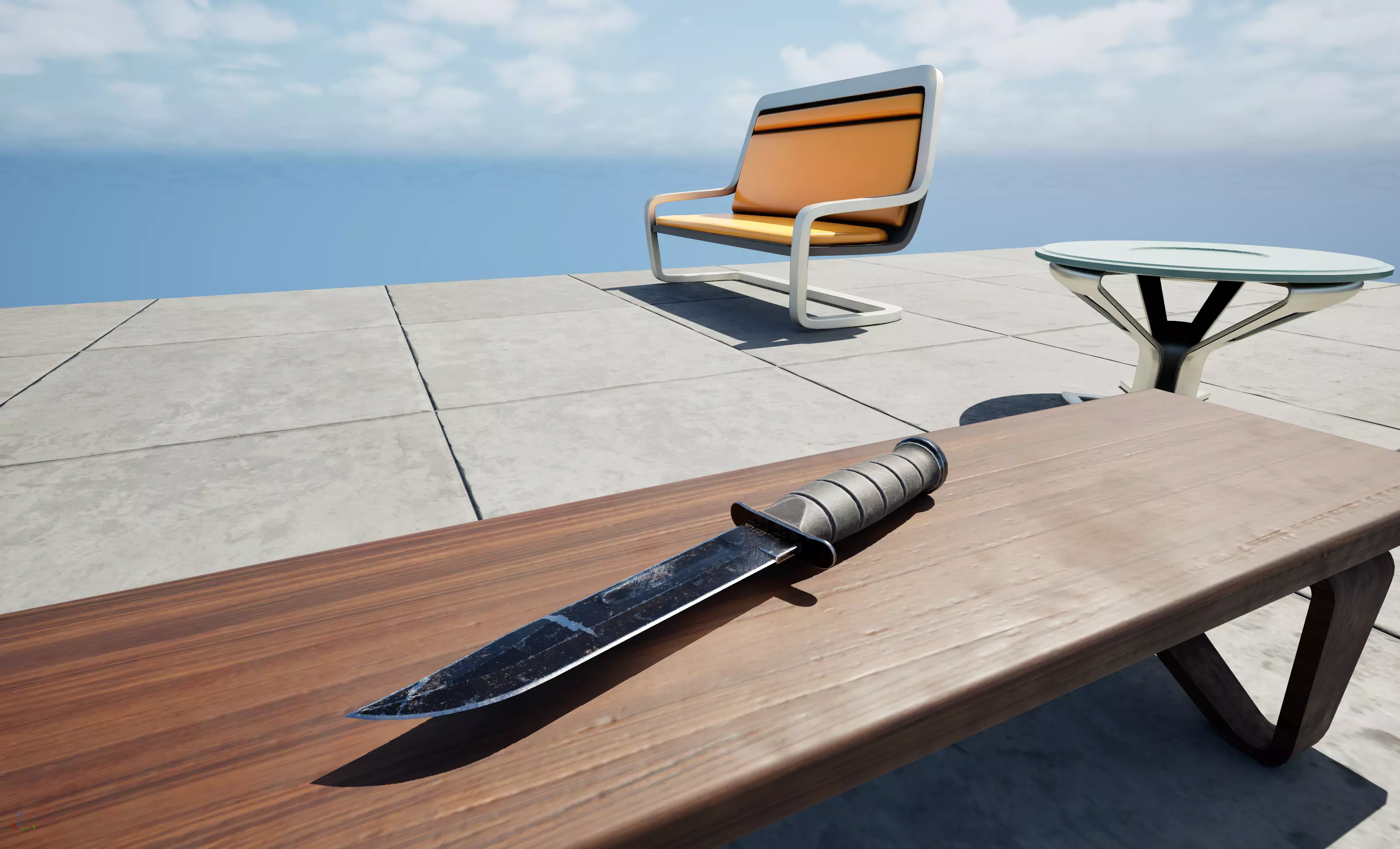 Game Ready Combat Knife - Free AAA quality 3D Game Asset Free low-poly 3D model