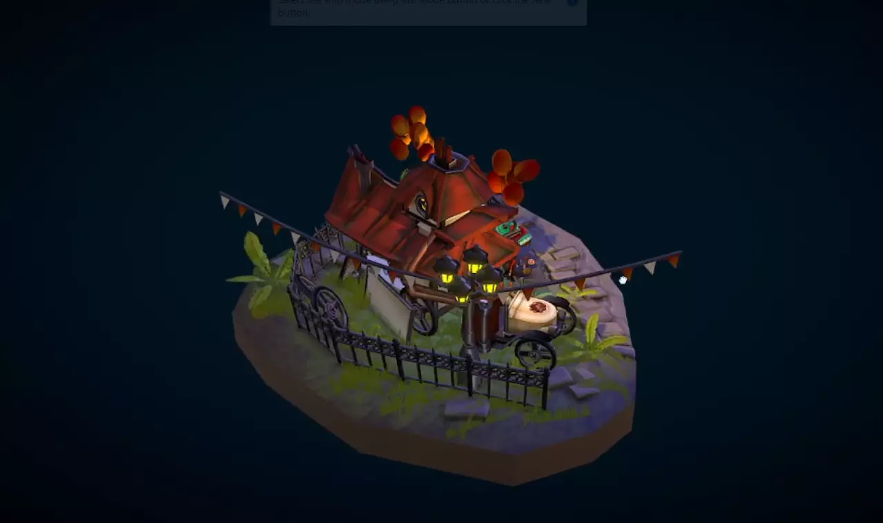 Dae Bazaar Steampunk Carnival Game 3D Model Game Ready Low-poly 3D model_3