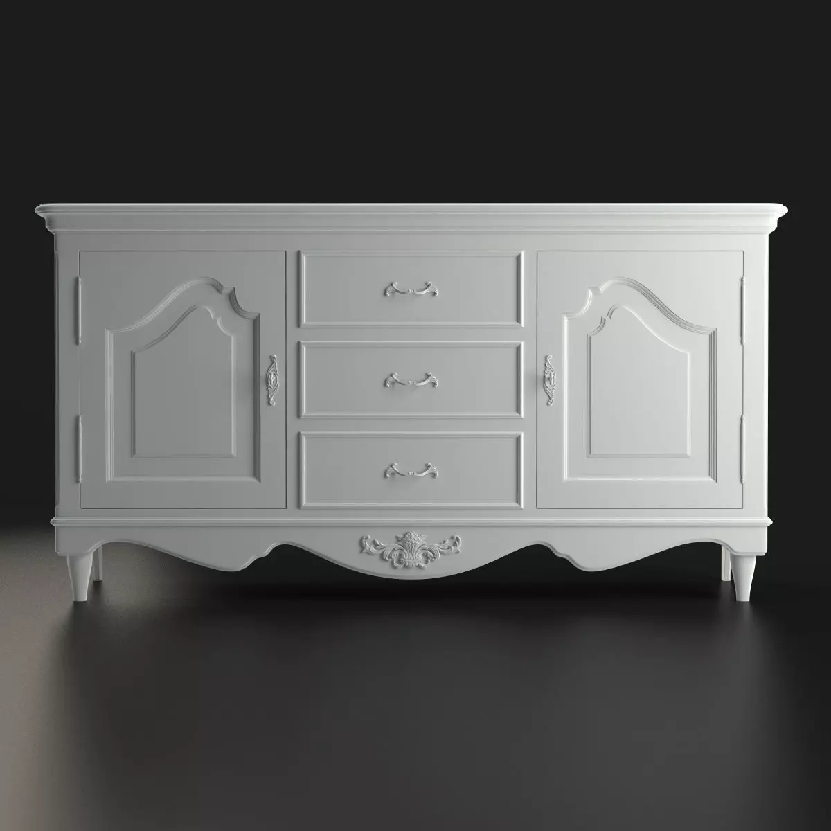 Antique-Style Sideboard 3D model_9