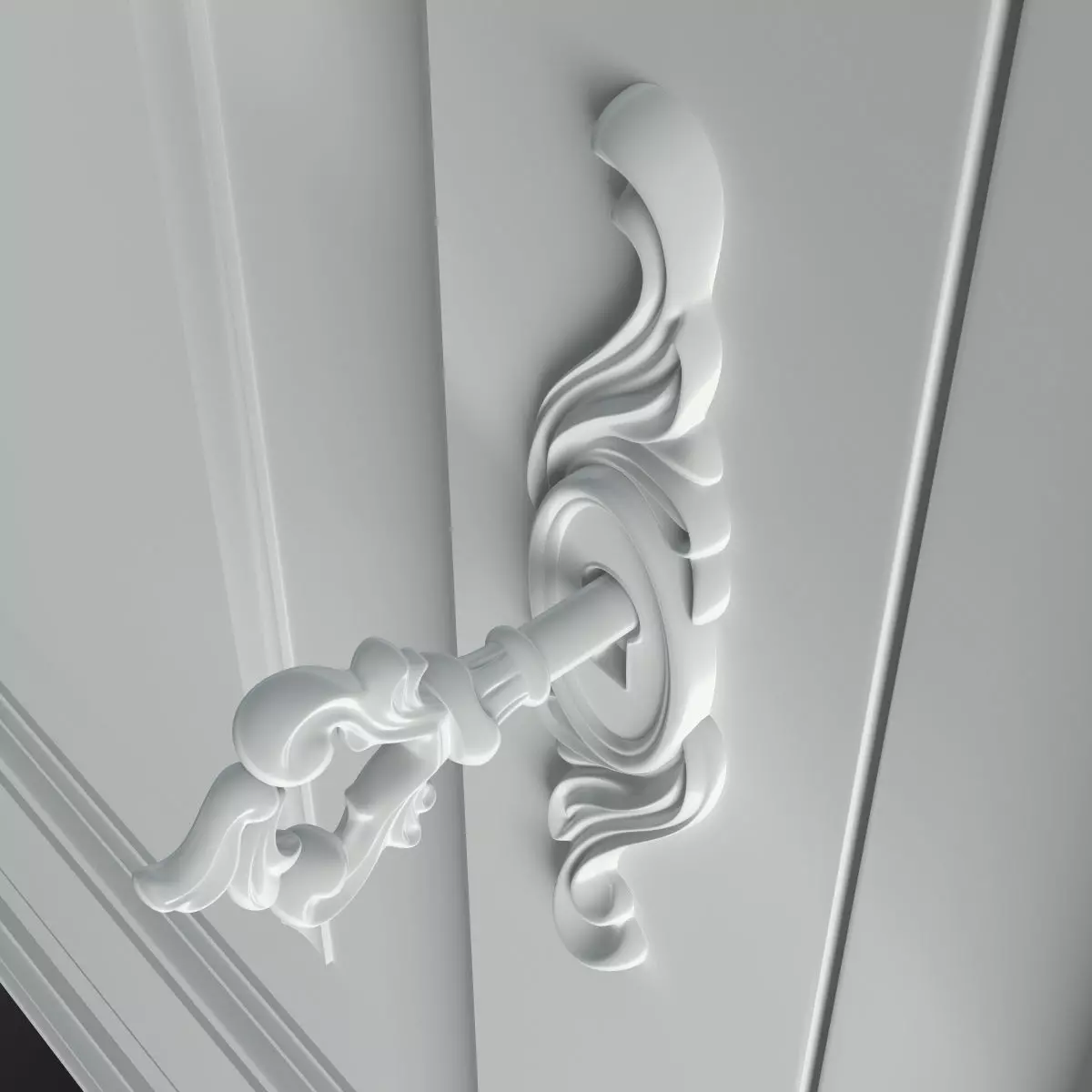 Antique-Style Sideboard 3D model_4