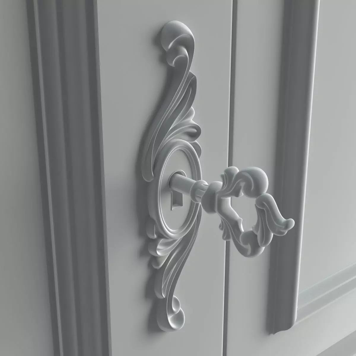 Antique-Style Sideboard 3D model_3