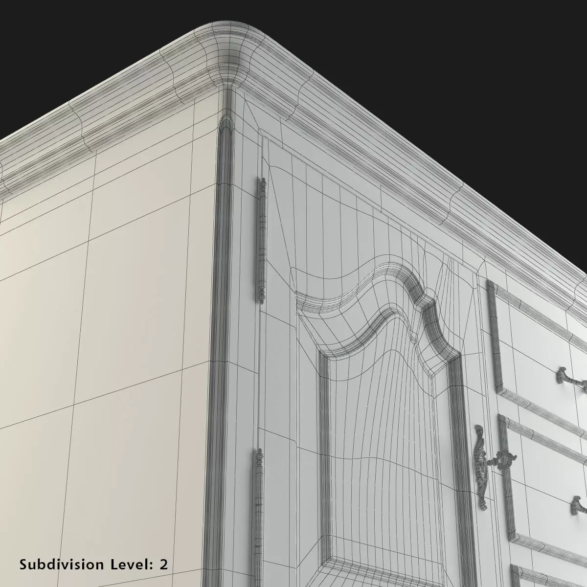 Antique-Style Sideboard 3D model_13