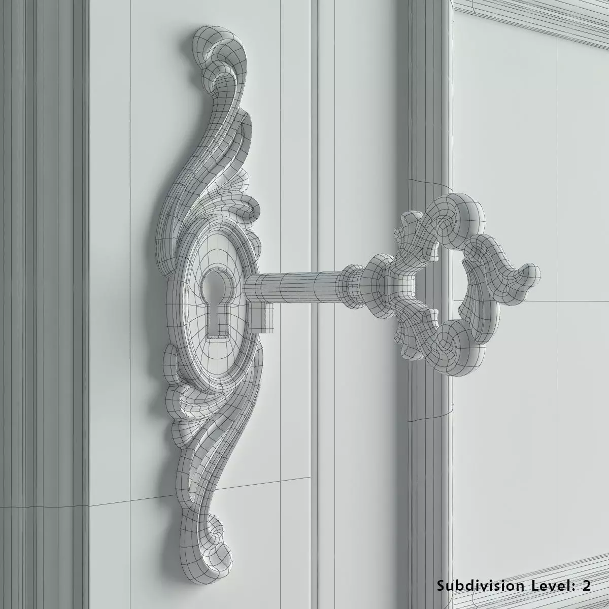 Antique-Style Sideboard 3D model_15