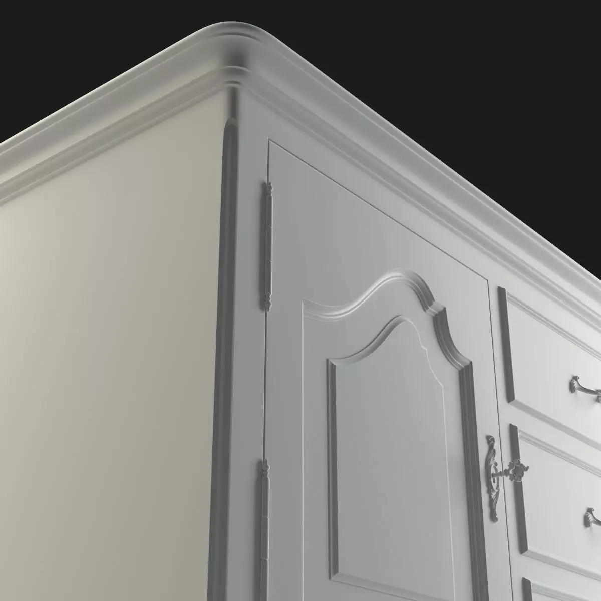 Antique-Style Sideboard 3D model_2